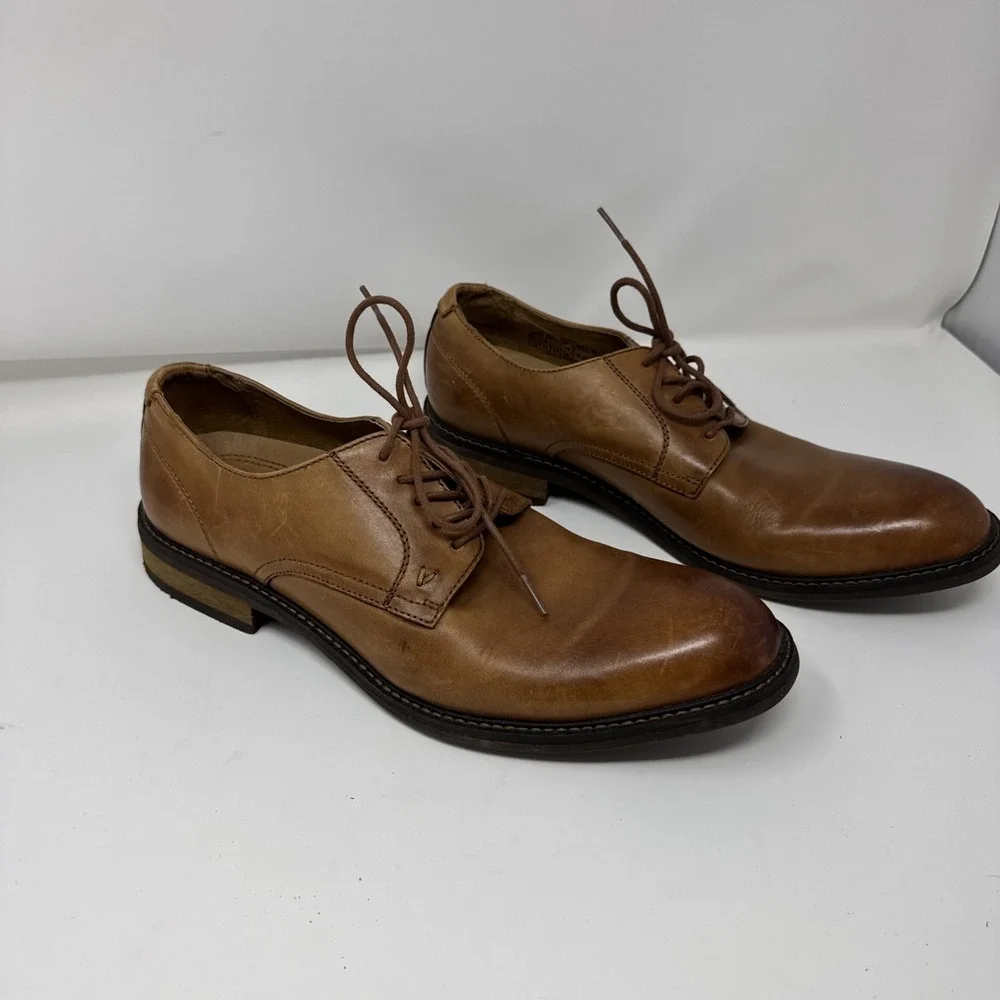 Vionic Men's Bowery Graham US 12 EU 45 Dark Tan Orthotic Shoes Oxfords Excellent